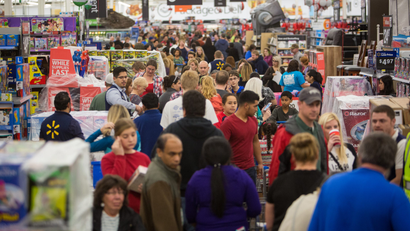 Black Friday Walmart shoppers search for deals in Arkansas.
