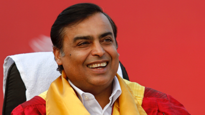 Ambani chairman of Reliance Industries Limited smiles during a convocation ceremony at PDPU at Gandhinagar
