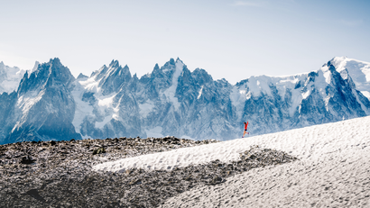 Ultrarunner Fernanda Maciel seen in Chamonix, France close to the Mont-Blanc right before the 2018 Ultra Trail Mont Blanc on August 27, 2018.