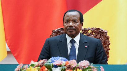 President of Cameroon Paul Biya with Chinese President Xi Jinping (not pictured) attend a signing ceremony at The Great Hall Of The People in Beijing, China, 22 March 2018 At the invitation of Chinese president Xi Jinping, President Paul Biya of the Republic of Cameroon will pay a state visit to China from 22 to 24 March.