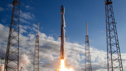 The Falcon 9 Block IV vehicle that launched the NASA TESS satellite.