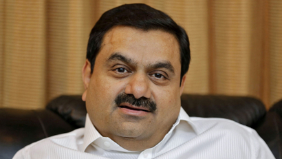 Indian billionaire Adani speaking during an interview with Reuters at his office in Ahmedabad