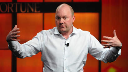 Marc Andreessen, co-founder and general partner of Andreessen Horowitz, speaks during the "The Future of Technology" panel at the Fortune Tech Brainstorm 2009 in Pasadena, California July 22, 2009