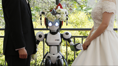 Robot officiant at wedding