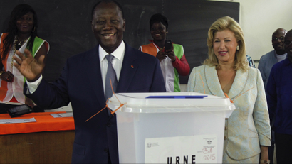 Ivorian president Alassane Ouattara has won a second term.
