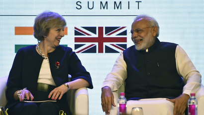 Narendra Modi-Theresa May-India-UK-Brexit-Europe