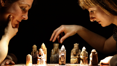 women playing chess