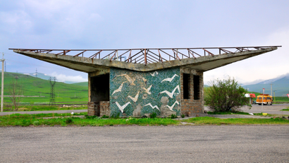 An Armenian bus stop