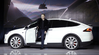 Elon Musk, CEO of Tesla Motors, introduces a new model in 2015
