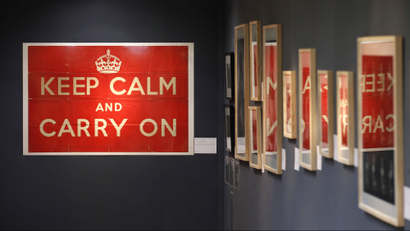 Keep calm and carry on sign