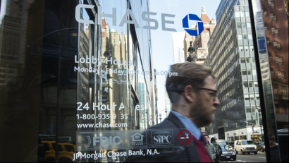 A Chase bank window.