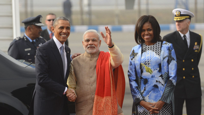Obama-Michelle-Modi-India