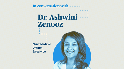 Zach Seward in conversation with Dr. Ashwini Zenooz, chief medical officer at salesforce