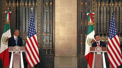 US president Barack Obama and Mexican president Enrique Peña Nieto.