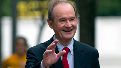 FILE - In this Oct. 10, 2014 file photo, attorney David Boies is seen in Washington. Lawyers representing Sony Pictures Entertainment are threatening news organizations not to publish details of company files leaked by hackers in recent days, following one of the largest digital breaches ever against an American company. Boies, a prominent lawyer hired by the company, demanded Sunday that Sony’s "stolen information" _ publicly available on the Internet by the gigabytes _ should be returned immediately because it contains privileged, private information.