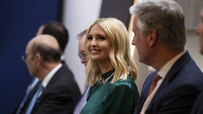 Senior adviser to the President, Ivanka Trump, listens during a meeting between President Donald Trump and Pakistani Prime Minister Imran Khan at the World Economic Forum, Tuesday, Jan. 21, 2020, in Davos, Switzerland.
