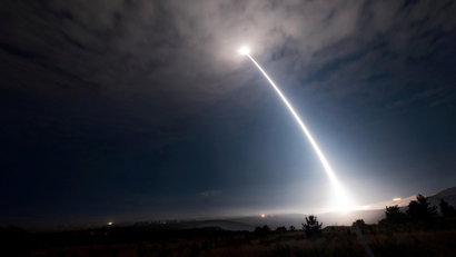 An unarmed Minuteman III intercontinental ballistic missile launches during an operational test at 2:10 a.m. Pacific Daylight Time at Vandenberg Air Force Base, California, U.S., August 2, 2017.