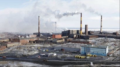 Norilsk Nickel's nickel plant in the Russia