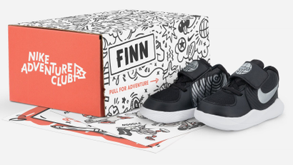 The fun box and tiny sneakers that arrive with Nike's new subscription service for kids sneakers