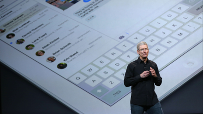 Apple CEO Tim Cook iPad