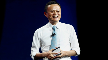 Jack Ma, Chairman of Alibaba Group, speaks at the Alibaba Gateway Conference in Toronto, Ontario, Canada