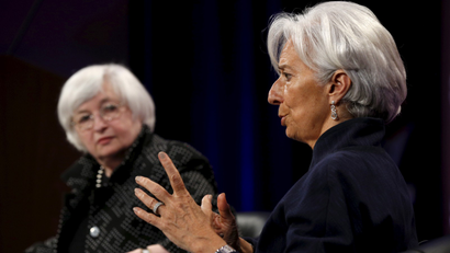 Federal Reserve Chair Janet Yellen and International Monetary Fund Managing Director Christine Lagarde