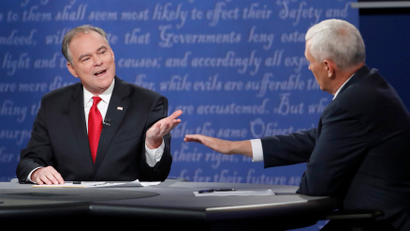 Mike Pence Tim Kaine vice presidential debate