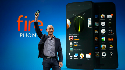 Amazon CEO Jeff Bezos unveils the Fire Phone