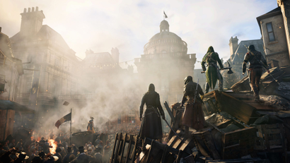 This image provided by Ubisoft shows a scene from the video game, “Assassin’s Creed: Unity." At last week's Electronic Entertainment Expo, video game developers hyped upcoming titles featuring assassins, super-soldiers, vigilantes and demon hunters. The lack of female protagonists at E3 highlighted an ongoing issue that continues to haunt the video game industry. (AP Photo/Ubisoft)