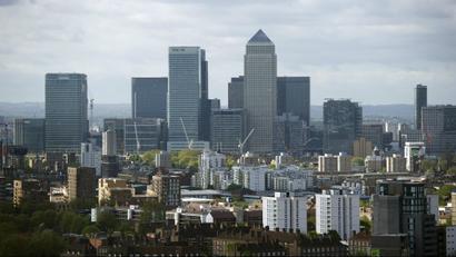 View of London's financial district