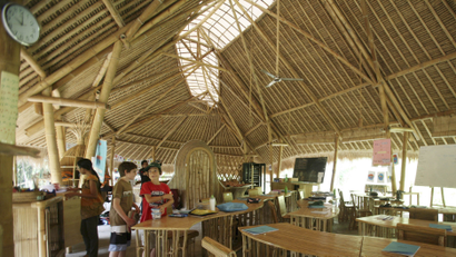 Bamboo architecture at Bali's Green School