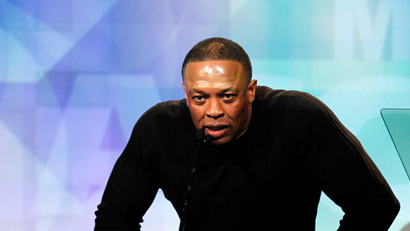 Dr. Dre speaks at the 24th annual ASCAP Rhythm and Soul Music Awards in Beverly Hills