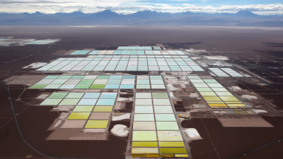 The Soquimich (SQM) lithium mine in Chile.