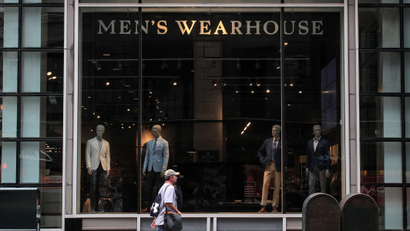 A Tailored Brands Men's Wearhouse store is seen in New York City, U.S., July 31, 2020.