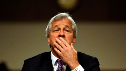 JP Morgan Chase and Company CEO Jamie Dimon pauses during the U.S. Senate Banking, Housing and Urban Affairs Committee hearing on "A Breakdown in Risk Management: What Went Wrong at JPMorgan Chase?" on Capitol Hill in Washington, June 13, 2012.