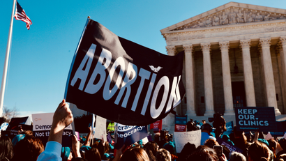 U.S. Supreme Court justices hear a major abortion case on the legality of a Republican-backed Louisiana law that imposes restrictions on abortion doctors, on Capitol Hill in Washington.
