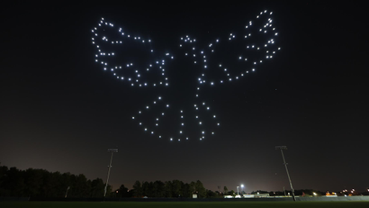 Intel drone swarm at Disney