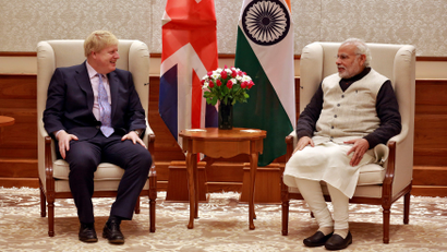 Boris Johnson and Narendra Modi speak
