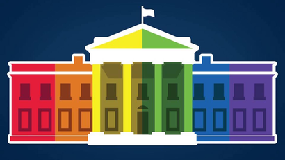 The White House turns rainbow in the new White House profile picture