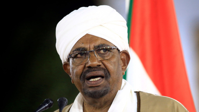 FILE PHOTO: Sudan's President Omar al-Bashir delivers a speech at the Presidential Palace in Khartoum, Sudan February 22, 2019.
