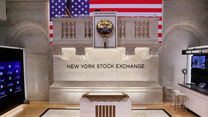The NYSE trading floor.