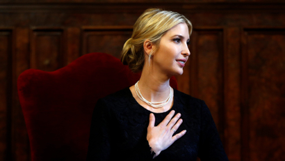 Ivanka Trump looks on during a meeting at the Sant' Egidio Christian community in Rome, Italy, May 24, 2017. REUTERS/Yara Nardi FOR EDITORIAL USE ONLY. NO RESALES. NO ARCHIVES - RTX37D19