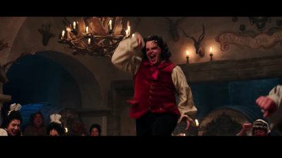 LeFou in Beauty and the Beast's trailer.
