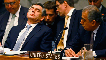 Gordon Brown sleeping
