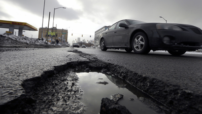 Detroit pothole road