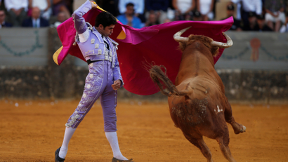 Bullfighting in Spain.