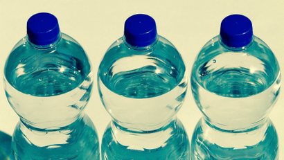 Water bottles.