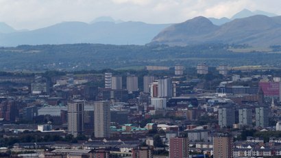 The skyline of Glasgow, Scotland