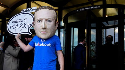 Marc Zuckerberg puppet.