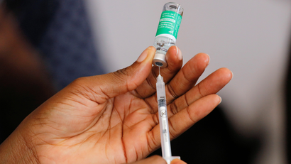 A nurse prepares a dose of the Covid-19 vaccine in Accra, Ghana, March 2, 2021.